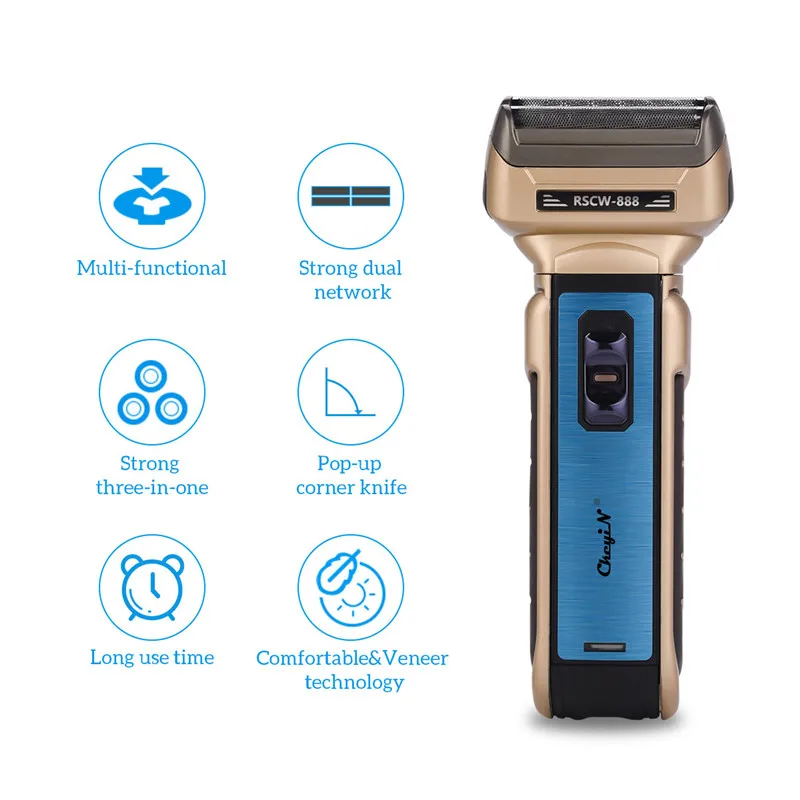 Мужской триммер для волос 3 в 1 электрическая бритва бороды перезаряжаемые бритвы