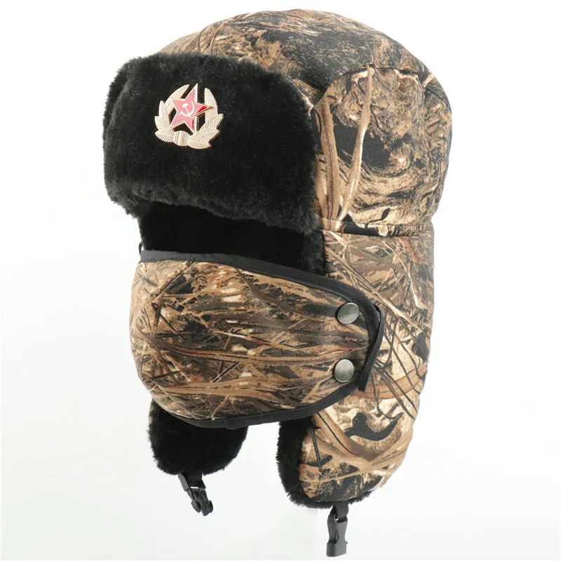 Советские и русские солдатские армейские шапки джунгли Дерево лист зимняя шапка