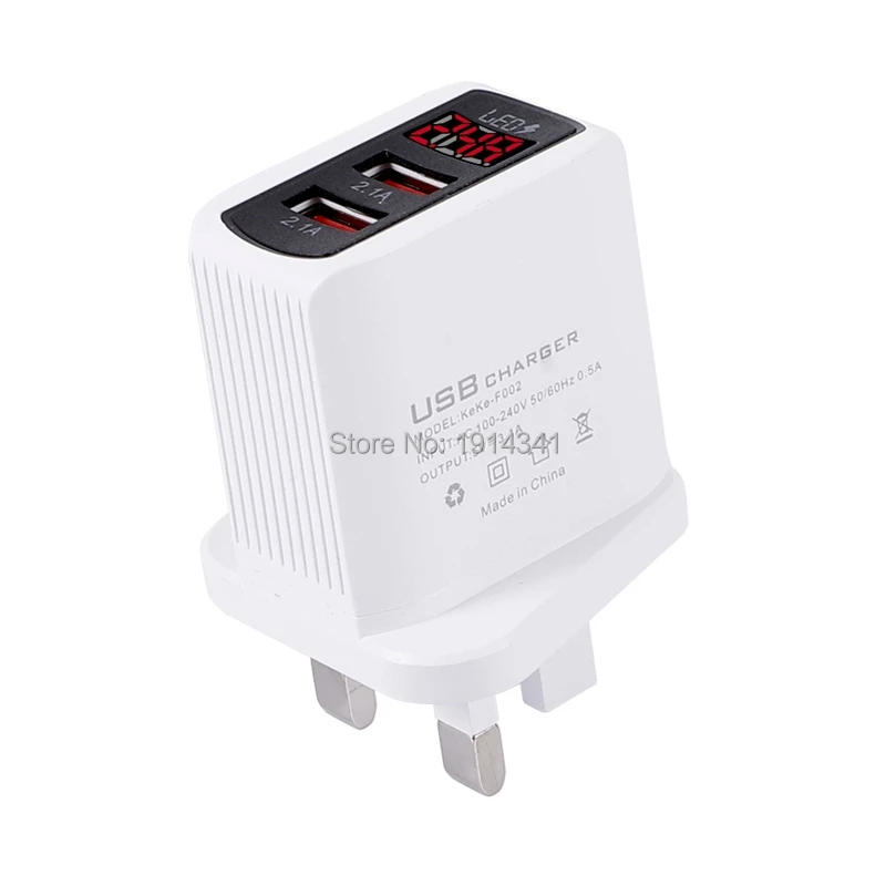 Оптовая продажа 100 шт./лот EU US UK plug 2 USB порта зарядное устройство адаптер настенное