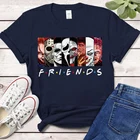Футболки с рисунком из сериала ужасные друзья, забавные хлопковые футболки в стиле Харадзюку, топы в стиле хип-хоп, подарок для парня, футболки для тренировок