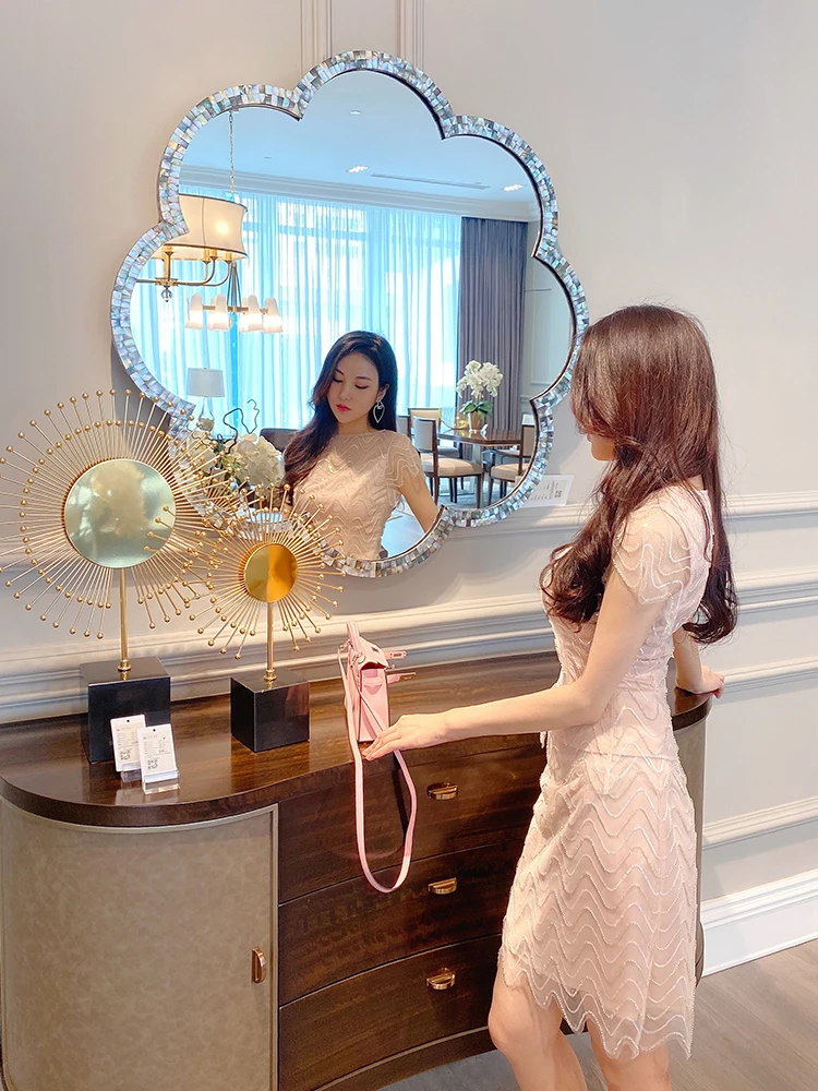 

Temperament Celebrity Style Heavy Industry Beaded Slim Slim Shirt High Waist Bag Hip Skirt Half Skirt Two-piece Suit