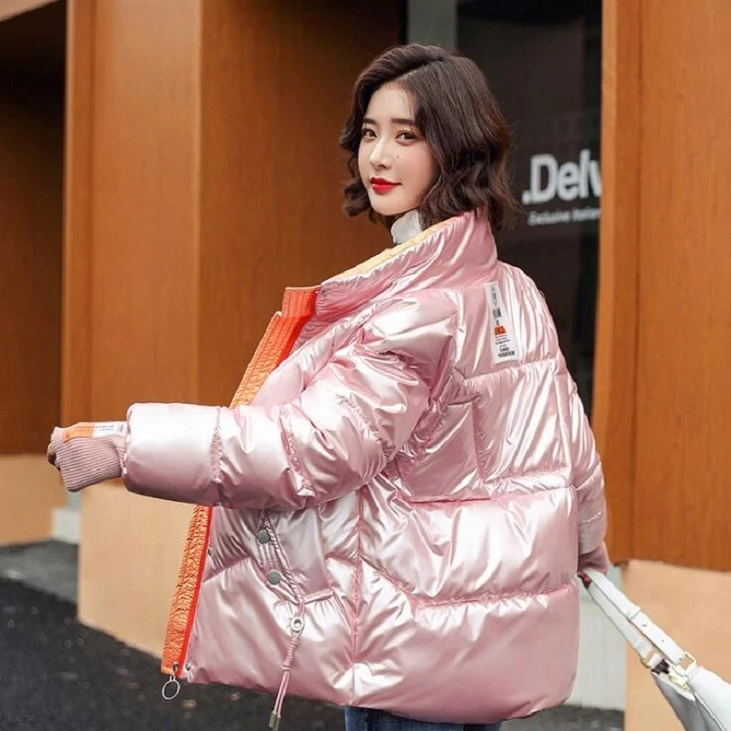 

2021 New Women Winter Jacket Female Short Cotton Lightweight Warm Ladies Coat