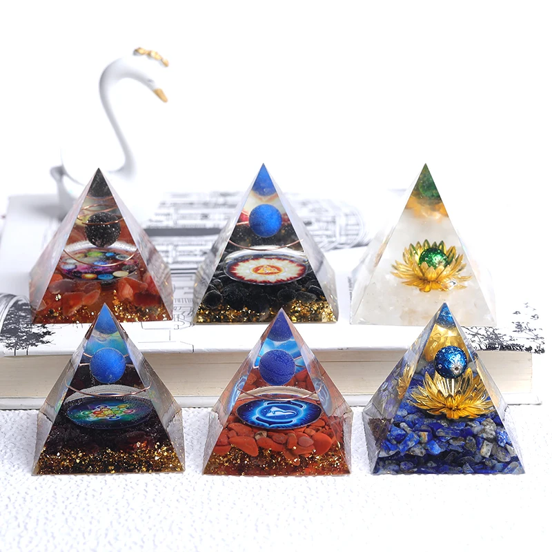 1 шт. лечебный натуральный кристалл пирамида оргона ремесла из смолы рейки