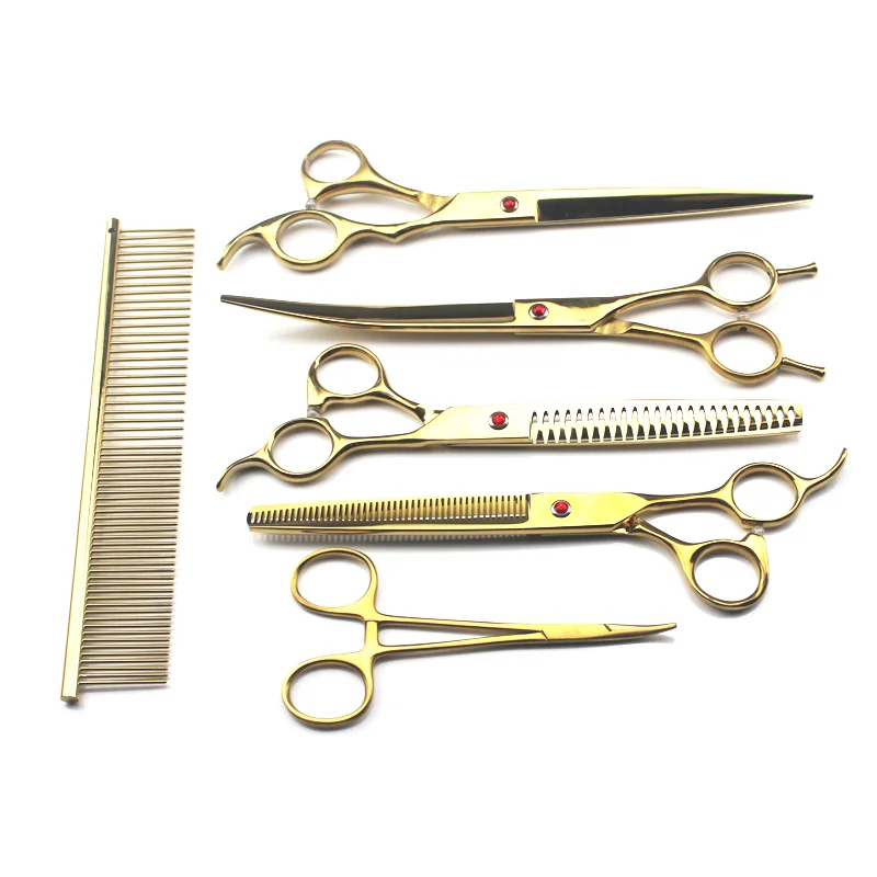 

Portable Stainless Steel Right Hand Pet Hair Scissors Professional Set