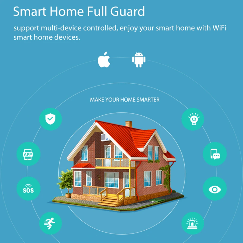 Смарт-Беспроводной WI-FI+ Приложение пожарный& Температура Сенсор Беспроводной дыма Температура детектор внутренней безопасности сигнализация Системы