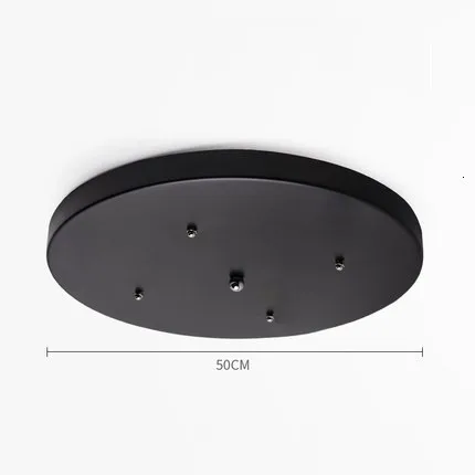 circle 500mm black Подвесной светильник потолочный базовый круг и прямоугольный 3/4/5/6 отверстий на потолке основание для светильника для люстры - Цвет: circle 500mm black
