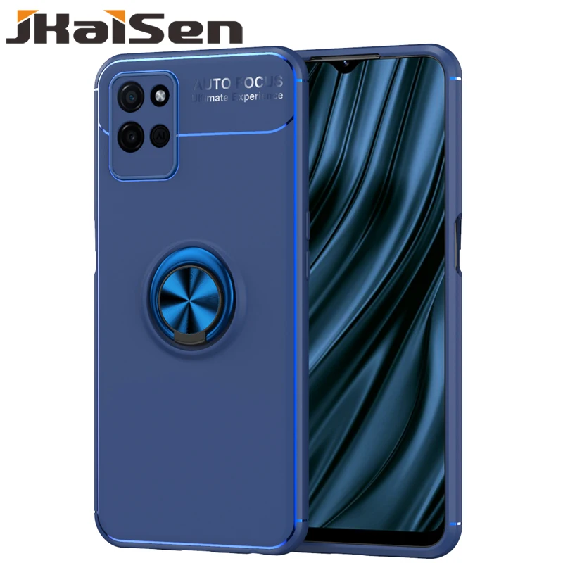 

JKaiSen Shockproof Case For OPPO Realme V15 5G Luxury Ring Car Holder Phone Back Cover For OPPO Realme V11 Case Caso
