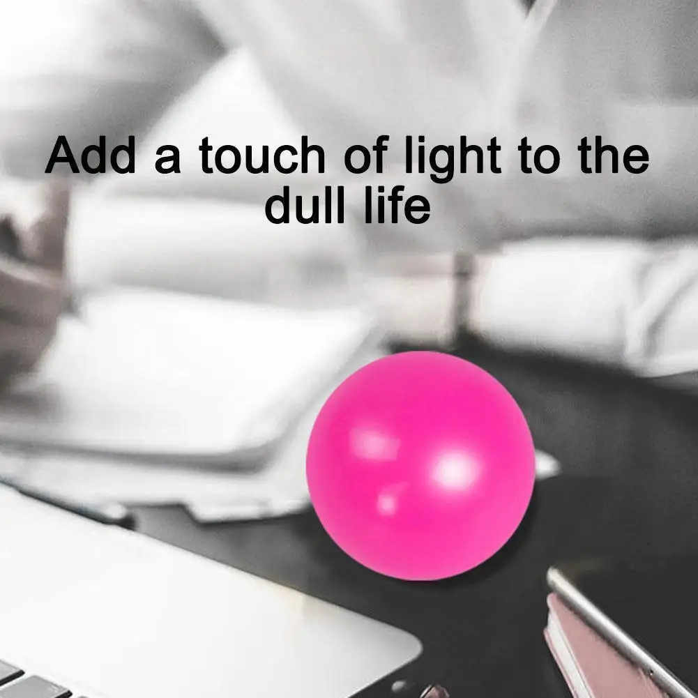 

6CM Squash Decompression Ball Squash Ball Decompression Target Toy Children's Ball Light Ceiling Sticky Ball Toy K3Y7