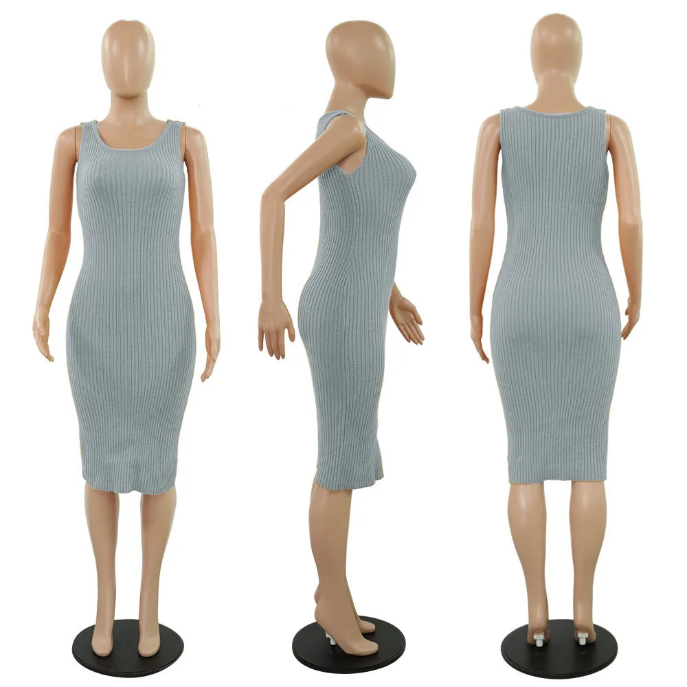 Autumn Winter Knitted Sweater Two Piece Set Turtleneck Long Sleeve Loose Crop Top+ Bandage Midi Tank Dress Plus Size Tracksuit