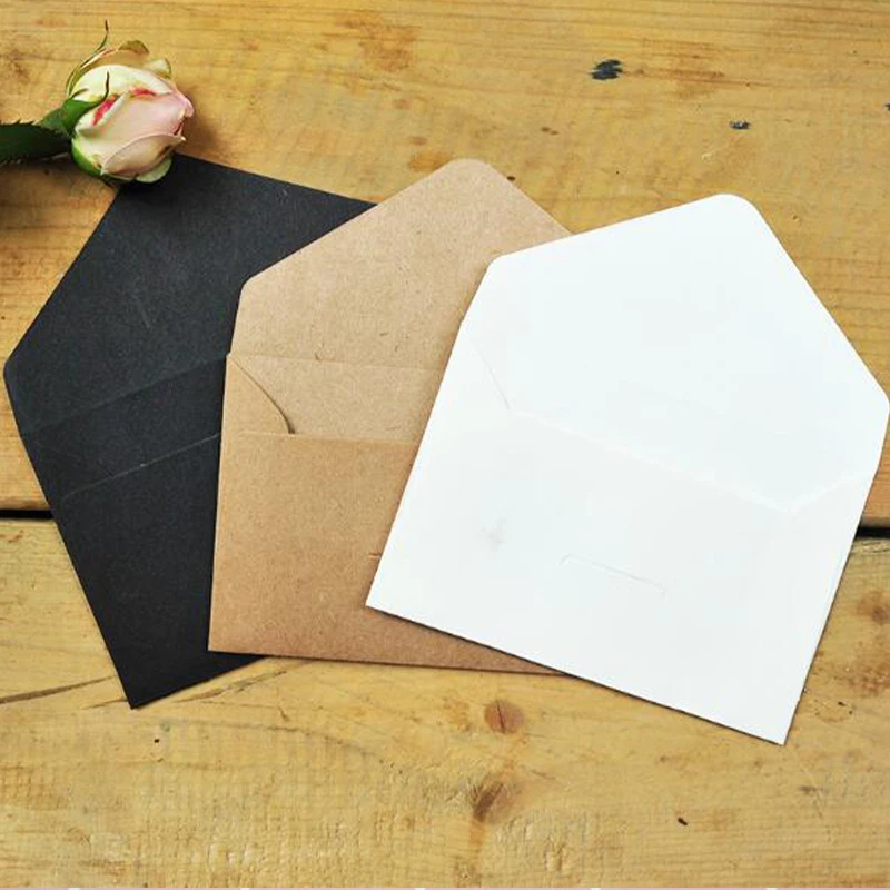 1 шт. черно белые бумажные конверты в винтажном Европейском стиле конверт для