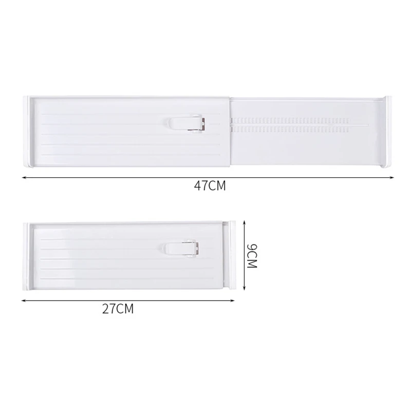 

Plastic Adjustable Drawer Divider Household Partition Board Storage Shelves Space-saving Division Tool Wardrobe Closet Separator