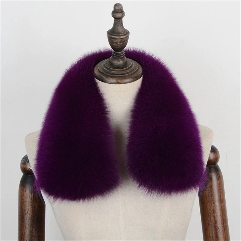 Женский шарф 100% натуральный мех лисы воротник зимнее пальто шеи теплые шарфы