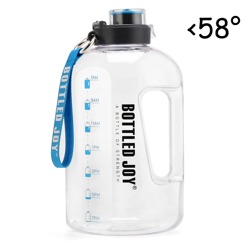 

1 Gallon Water Bottle Time Marked BPA Free Big Sport Bottle Large Capacity Kettle for Drink Drink Bottle for Fitness Outdoor