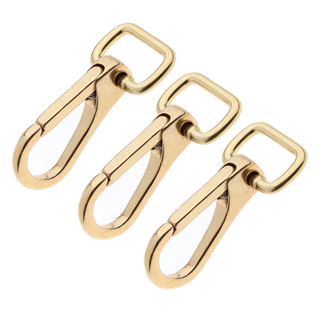 

Antique Gold Brass Keyring Buckle Lobster Clasp for Purse Bag Strap Hardware
