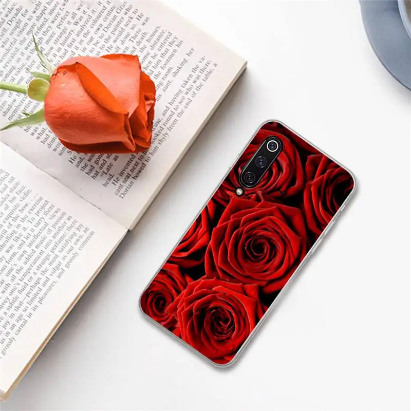 

red rose Flower romantic shell Phone Case For Xiaomi Redmi note 7 8 9 A t k30 max3 9 s 10 pro lite