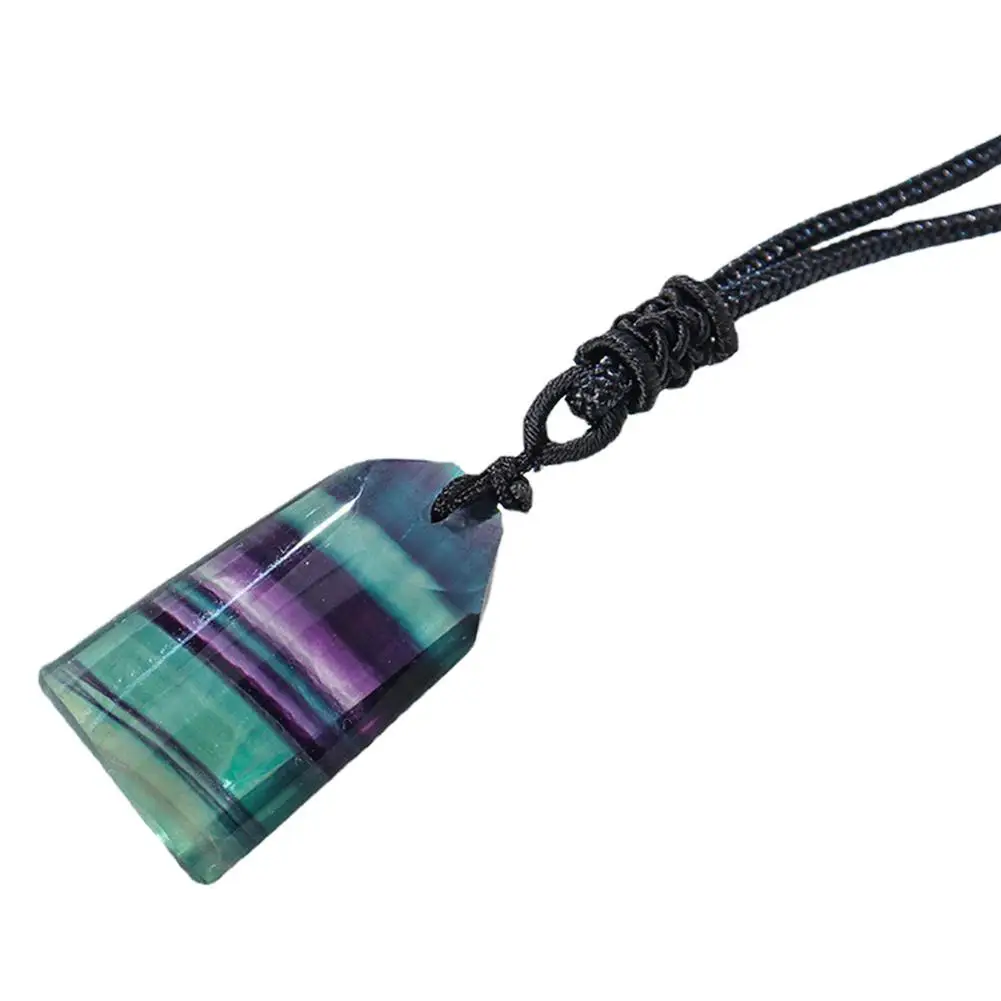 

Natural Healing Chakra Stone Pendant Irregular Rainbow Fluorite Gemstone For Necklace Making Round Rectangle Faceted Natural C