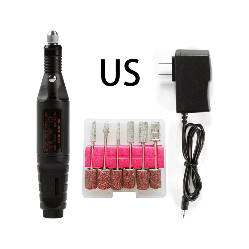 GJ1451DUS Acrylic Nail Drill USB Electric Apparatus for Manicure Gel Cuticle Remover Milling Drill Bits Pedicure Machine Nail Art Cutters - Цвет: GJ1451DUS