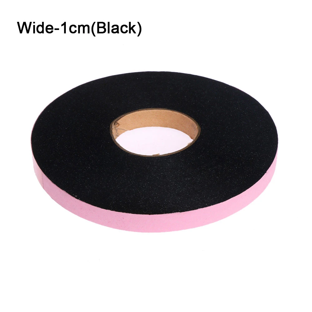 black 1cm 1 рулон, 100 метров, железная клейкая лента, двусторонняя клейкая ткань, рулон одежды, для шитья, Подвернутый подол, аксессуары для рукоделия - Цвет: black 1cm