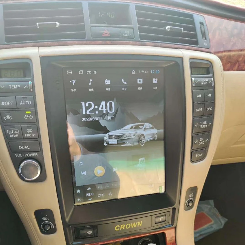 Автомобильный мультимедийный плеер Tesla Автомагнитола для Toyota Crown S180 2003-2008 с