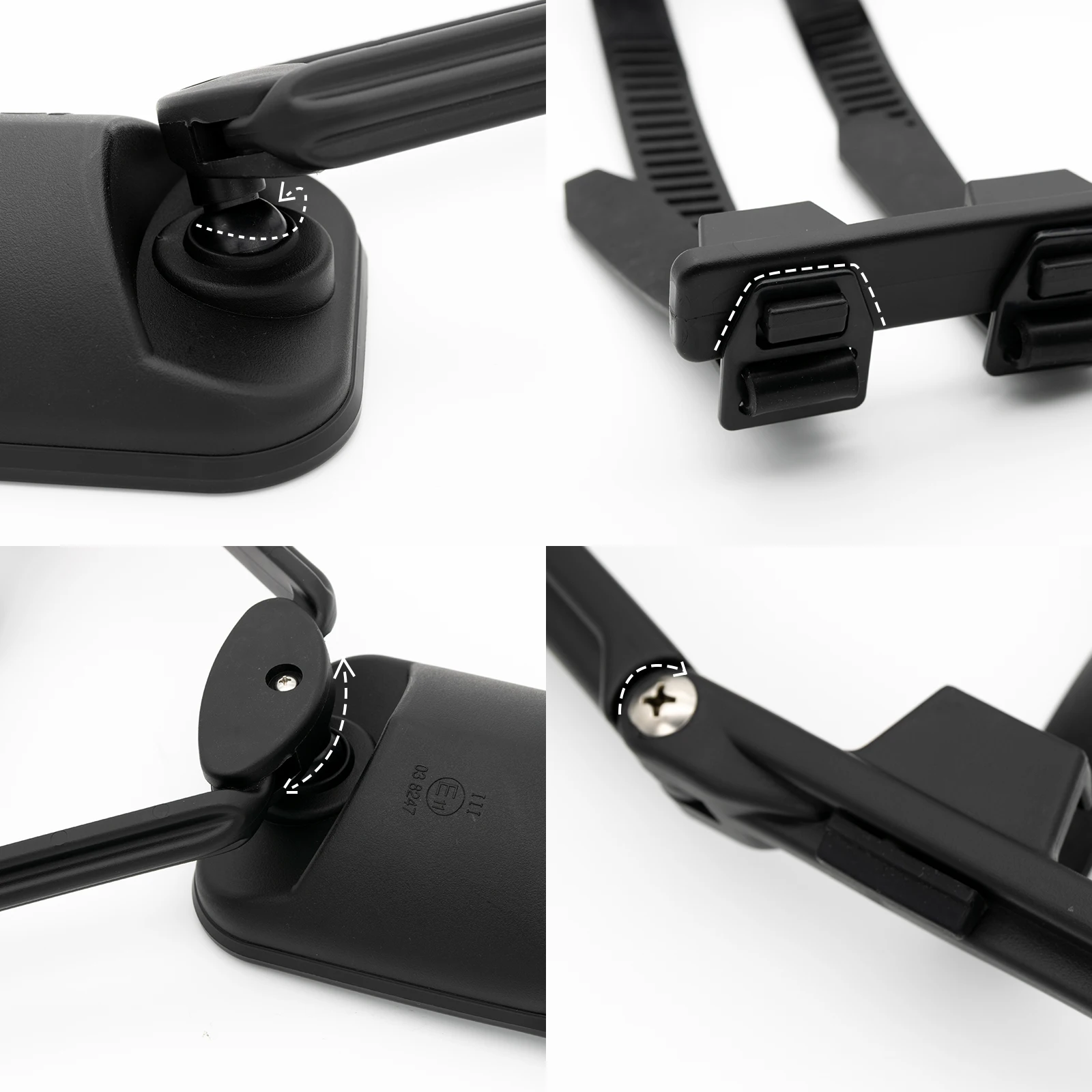 Автомобильное зеркало заднего вида прицеп буксировочное с клипсой регулируемый