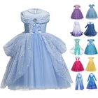 Детский костюм принцессы на Хэллоуин, наряд для косплея, Карнавальная вечеринка, модная Рождественская одежда для дня рождения, Маскировка