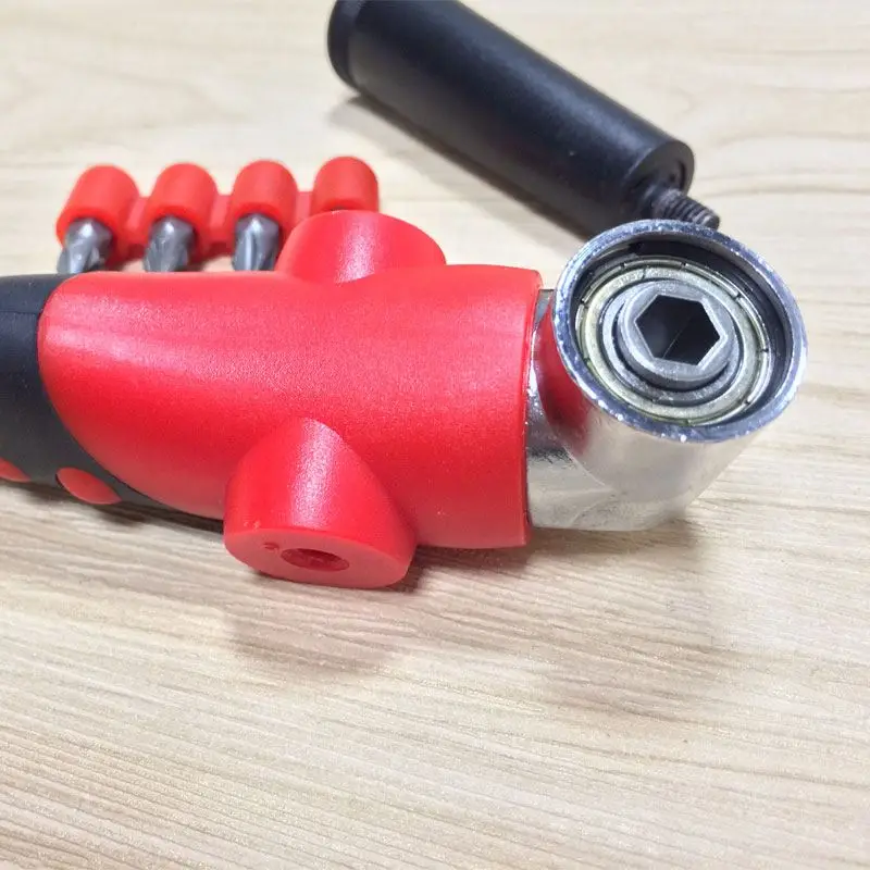 ABFU-1/4 inch Magnetic Angle Bit Driver Adapter Screwdriver Adjustable Thumb Flange Off-Set Power Head Drill + Phillips Bi | Инструменты