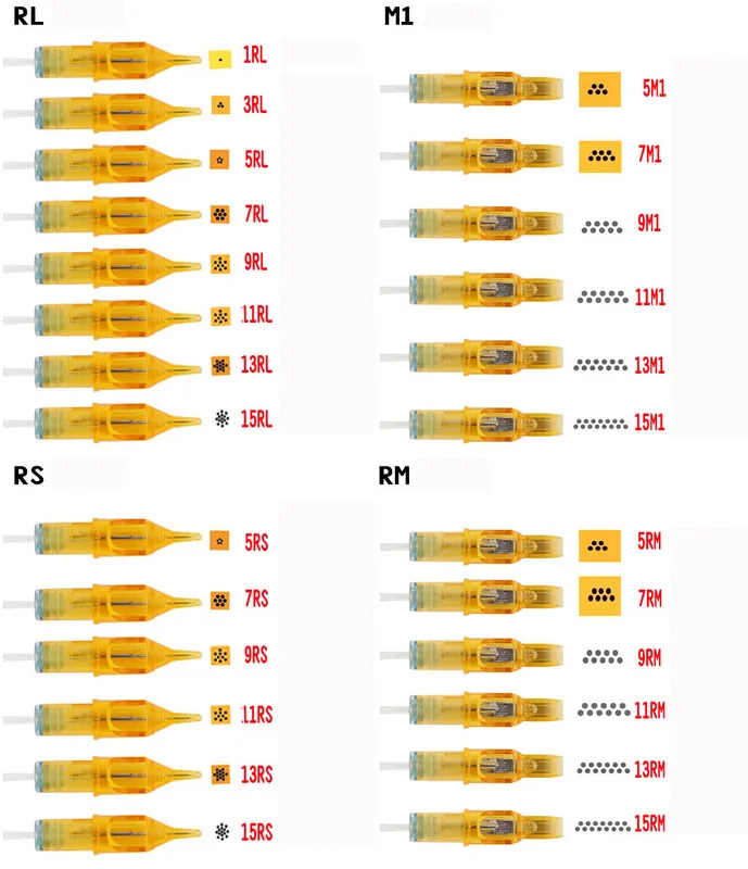 

Одноразовые картриджи для тату-машинки для полуперманентного макияжа, 20 шт.