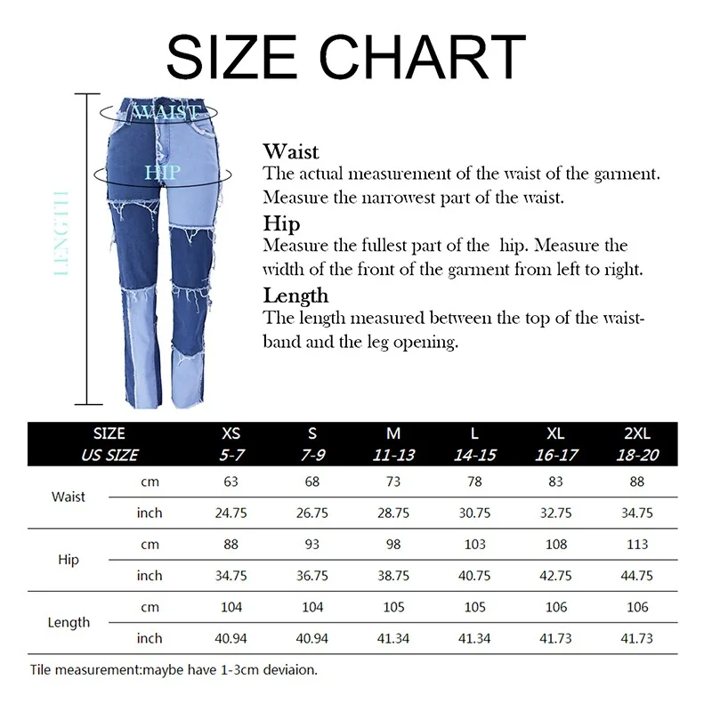 

Patchwork High Waist Straight Denim Pants Brown Patchwork Jeans Y2K Ripped Streetwear Vintage Slim Harajuku Skinny Jeans Pants
