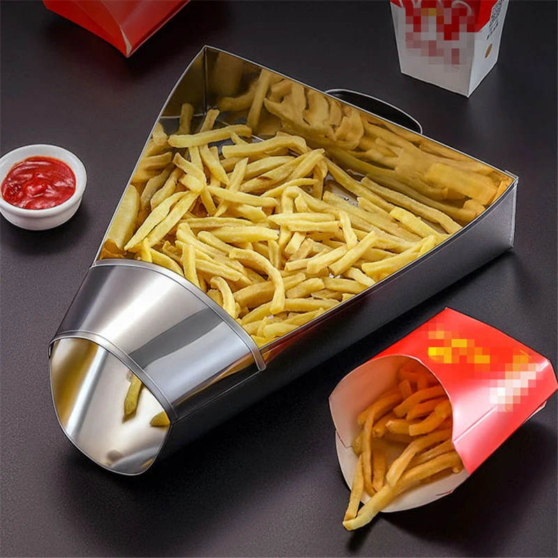Корзина для картофеля фри из нержавеющей стали 304 Упаковочная воронка