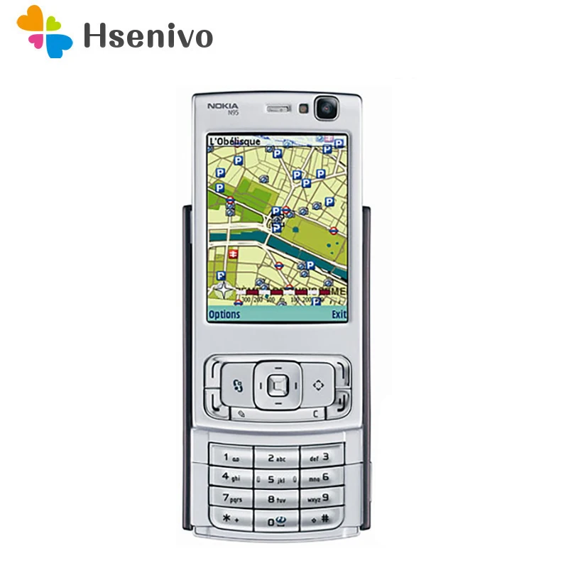 

Nokia N95 Refurbished-Original Nokia N95 Mobile Phone 3G 5MP Wifi GPS 2.8''Screen GSM Russian keyboard Arabic Keyboard