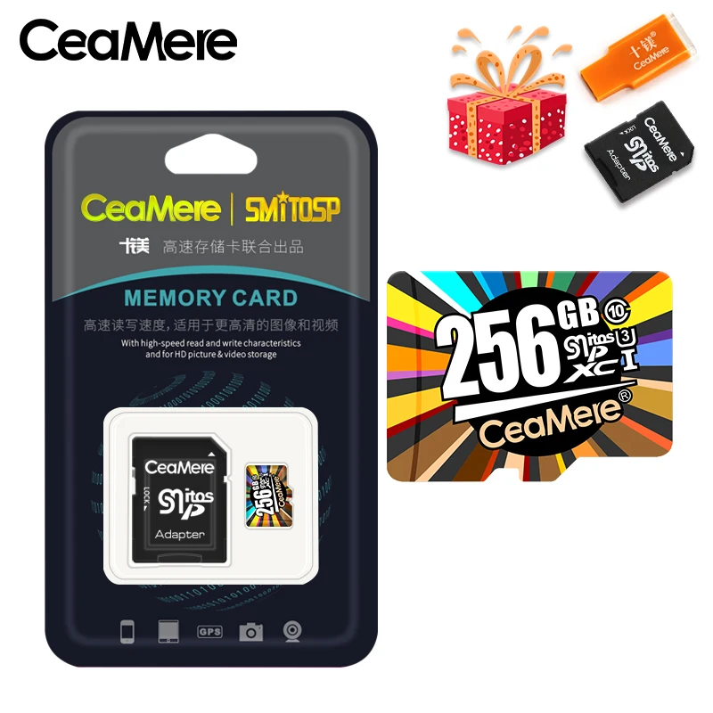 256GB U3 CeaMere карта памяти 256 ГБ 128 Гб 64 Гб U3 UHS-3 32 ГБ Micro sd карта класс 10 UHS-1 флэш-карта памяти Microsd TF/sd карта s для планшета - Емкость: 256GB U3