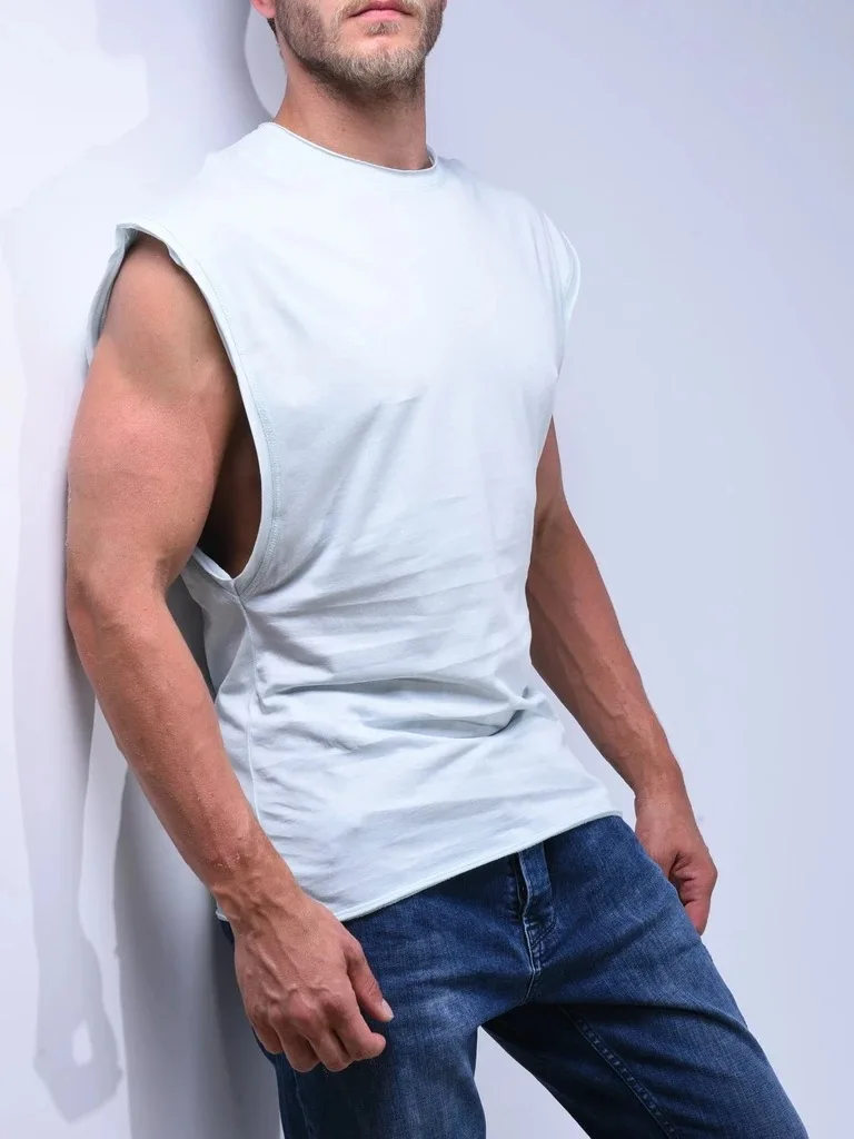 Мужская майка для бега Спортивная тренажерного зала спортивная одежда без