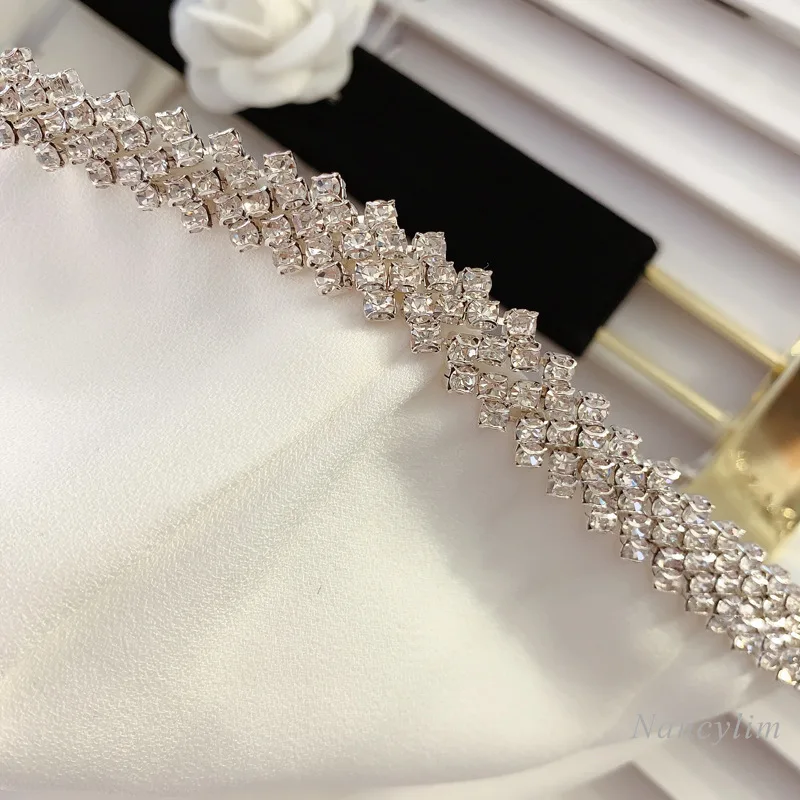 

2020 Spring and Summer New Diamond Tube Top for Woman Sexy Off-Shoulder Strapless Dress Temperament Goddess Party Vestido