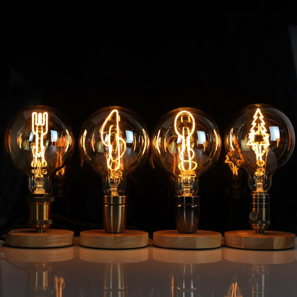 Ретро Эдисона лампы декоративные светодиодный нить накаливания с регулируемой