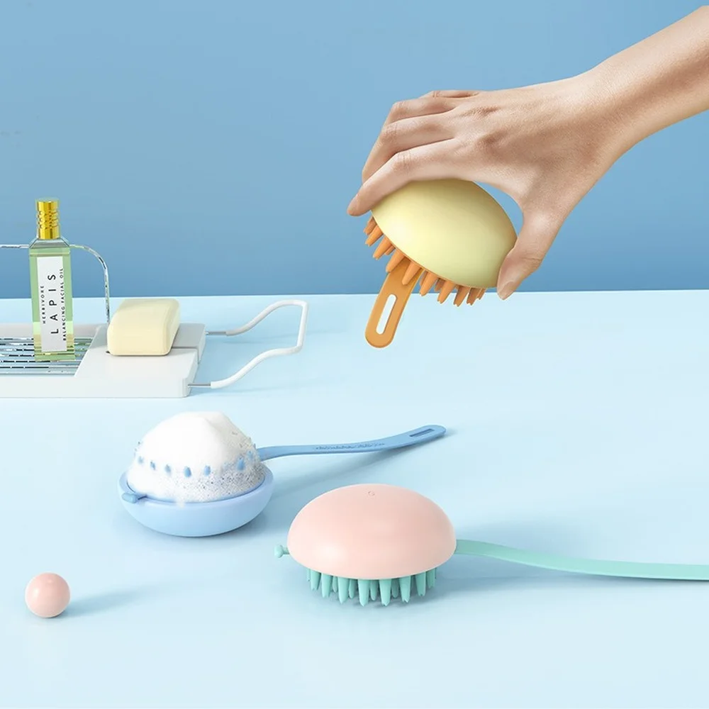 

Wall-mounted Bath Brush Soft Silicone Massage Scrubber Baby Showers Tool Skin Cleaning Mud Dirt Remover Back Scrub Shower Ball