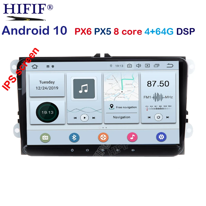 9 &quot2 din Android 10 0 автомобильное радио GPS navig для Volkswagen Skoda Octavia Golf 5 6 touran passat B6 Jetta polo tiguan