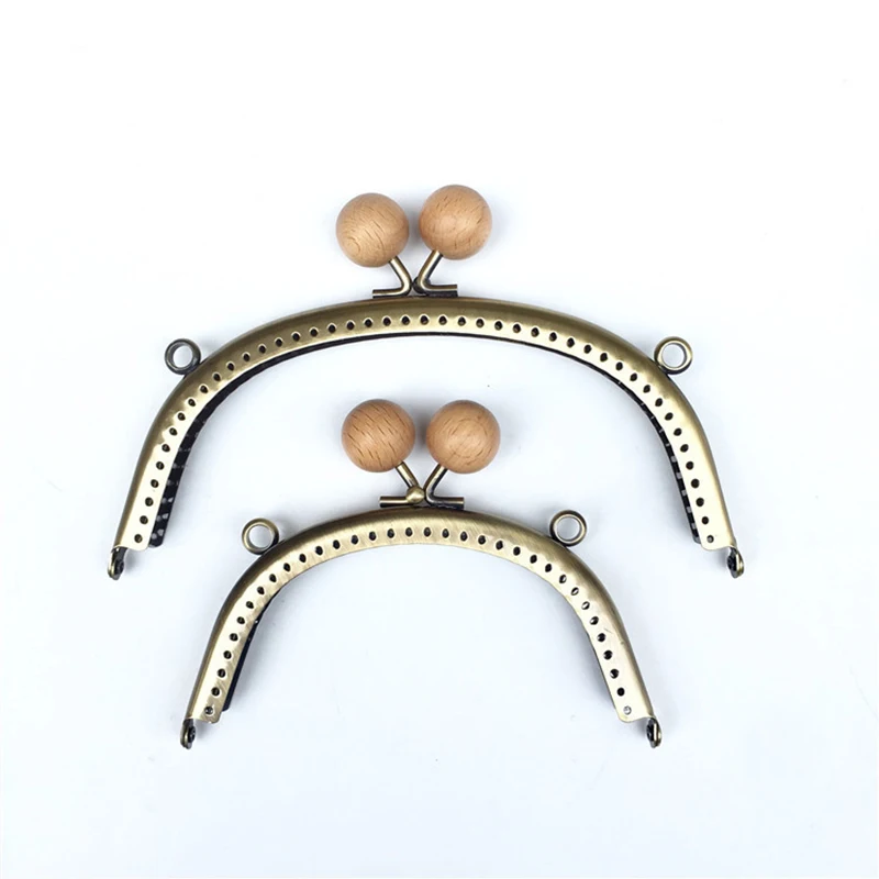 10pcs 16.5cm Bronze Metal Purse Frame Clasp Bags Handles for Coin Purses Clutch Handbag Accessories Bag Kiss Clasp Lock