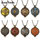 Новые ювелирные изделия для ароматерапии, подвеска с распылителем Древо жизни, бронзовое ожерелье с распылителем духов, открытый медальон, подвеска, ожерелье для женщин