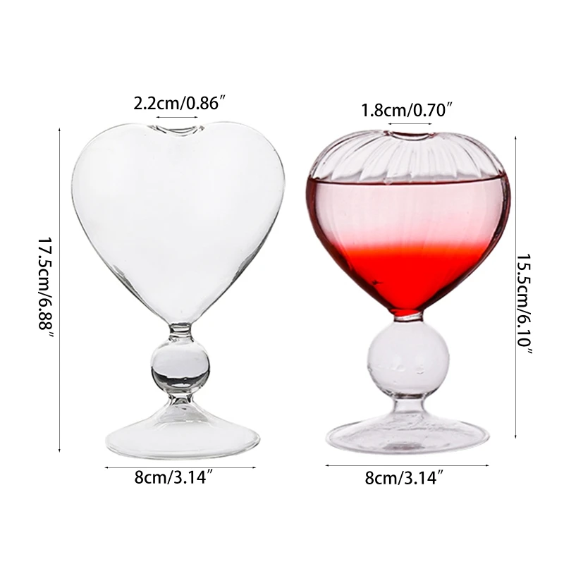 

Slanted Martini Cup Scrub Cocktail Creative Goblet Lead-Free Glass Bubble Cups Amazing beatiful pretty heart-shaped Glasses