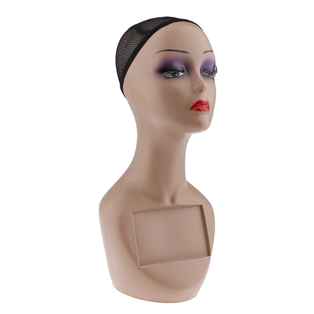 

Mannequin Head Pro Cosmetology Wig Holder Hats Necklace Display Stand Model