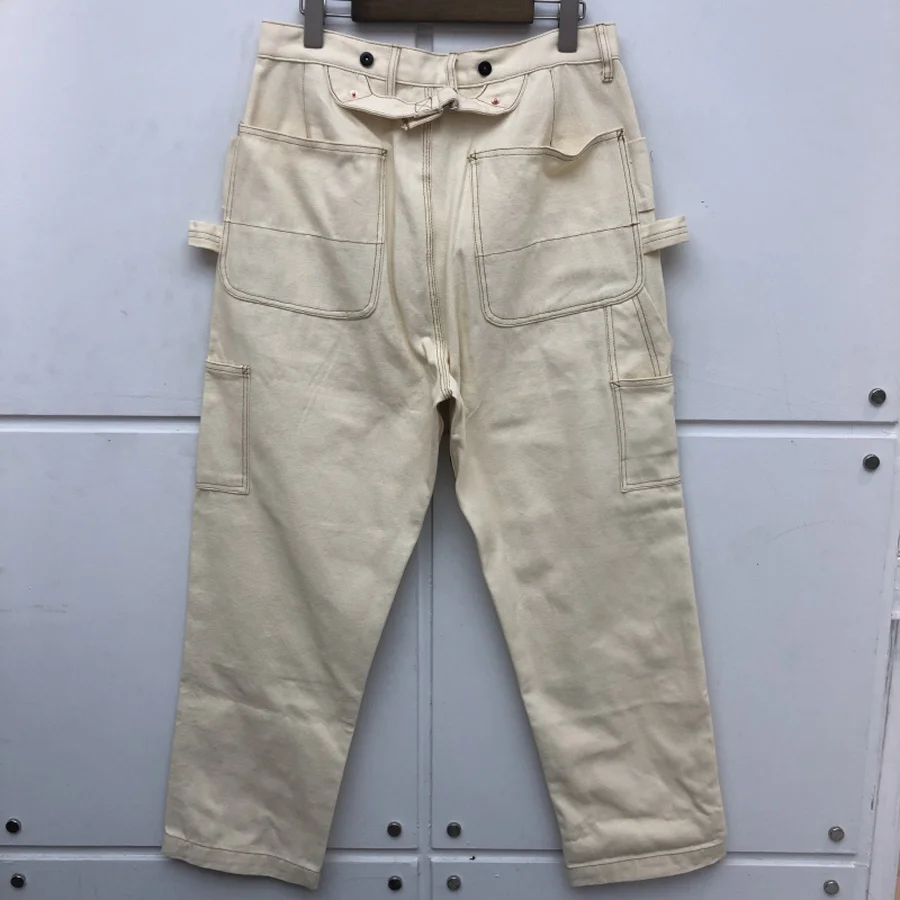 

2021 KAPITAL pants black apricot pants men's and women's multi-piece heavy fabric canvas multi-pocket KAPITAL overalls