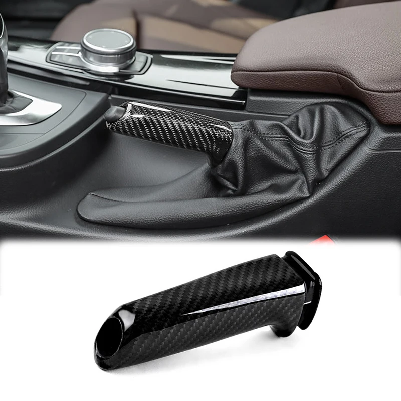 

Carbon Fiber Car Handbrake Grips Cover Interior Trim For Bmw E46 E90 E92 E60 E39 F30 F34 F10 F20 Accessories