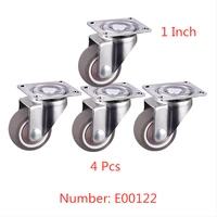 4 pcslot casters 1 inch tpe caster light single bearing soft rubber wheel quiet wear resistant office furniture