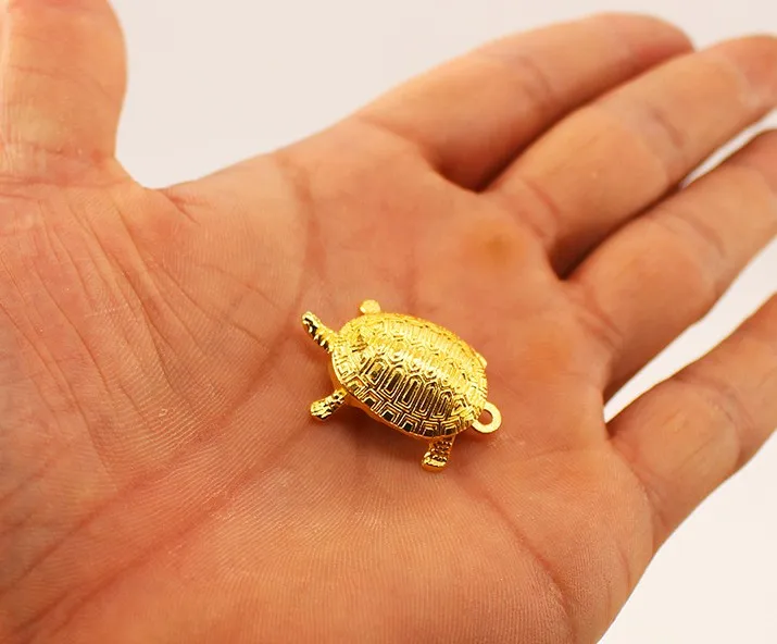 10 шт. Золотая черепаха богатство Лаки Фортуна Omamori украшения Lucky подарок для