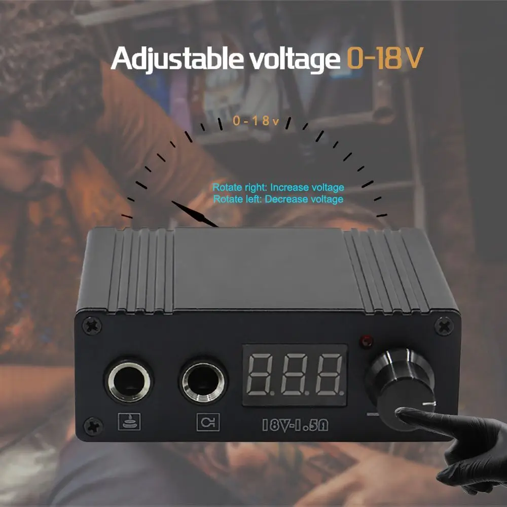 

Professional Tattoo Power Supply Black Digital Display For Tattoo Machine Tattoo Foot Pedal Tattoo Tools Tattoo Supplies