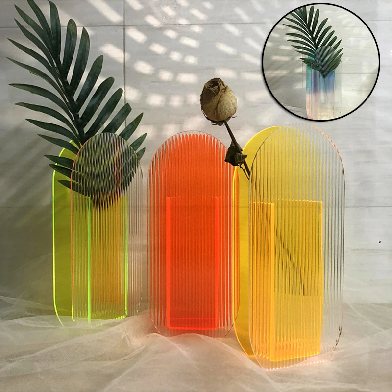 Flower Vase Colorful Modern Contemporary Design Floral Conta