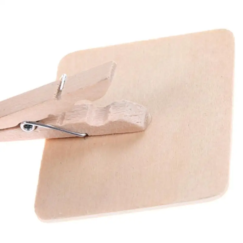 20 шт. деревянные зажимы для мини-доски Длинные фотографий заметок украшения