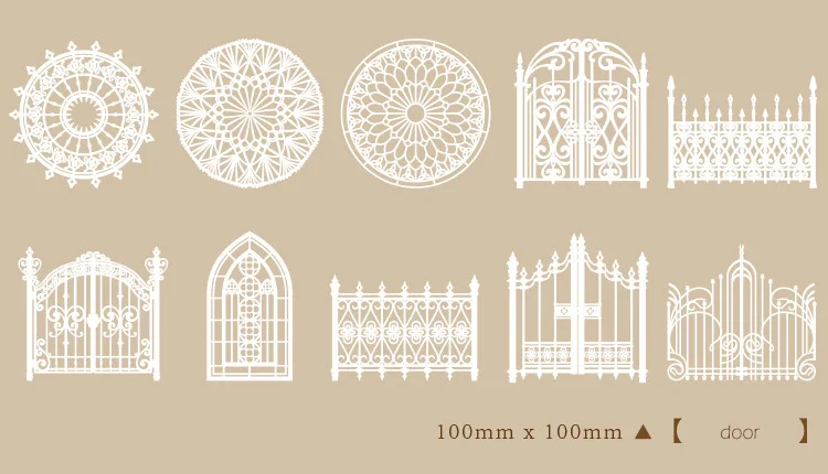 door 100x100mm Kawaii милый цветок кружева выдалбливают бумаги прозрачный Memo маркер для доски канцелярский школьный офисный поставки пуля журнал sl2145 - Цвет: door 100x100mm