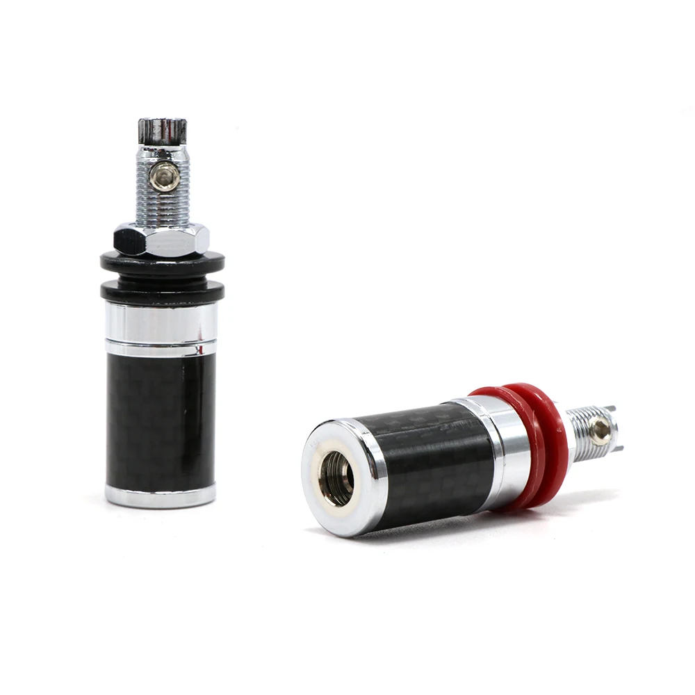 4 шт./лот усилитель из углеродного волокна с родиевым покрытием клемма динамика