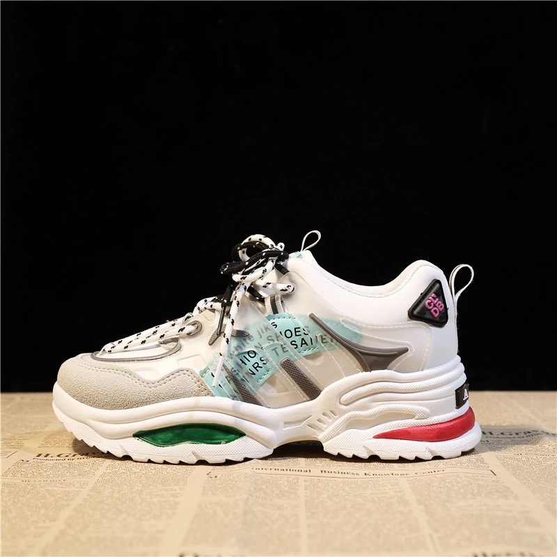 Женские массивные кроссовки на платформе Разноцветные Повседневные